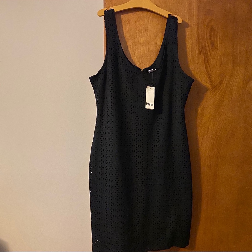 Bar III deep black dress